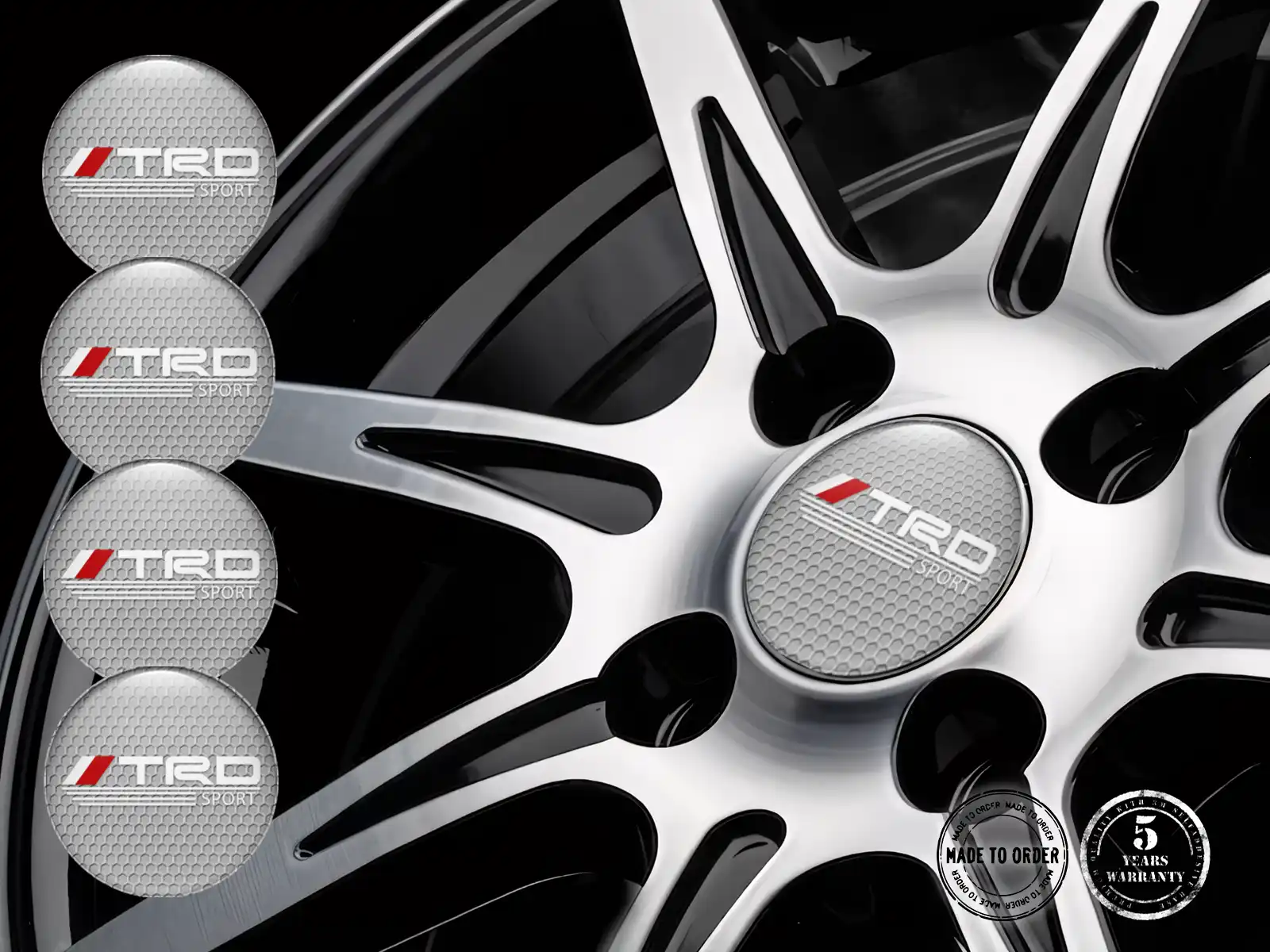 Toyota TRD Pegatinas Silicona Premium Núcleo Momentum Stellar